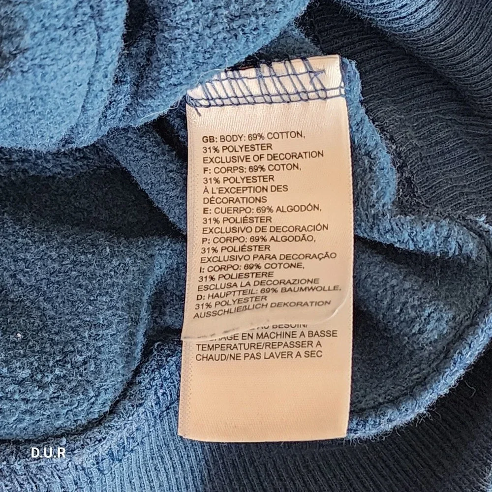 The North Face Hoodie Mens Size‎ Small Standard Fit Blue Sweatshirt Graphic Logo